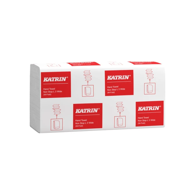 Handdoek Katrin w-vouw 3-laags 240x320mm 25x90 vel wit 61556