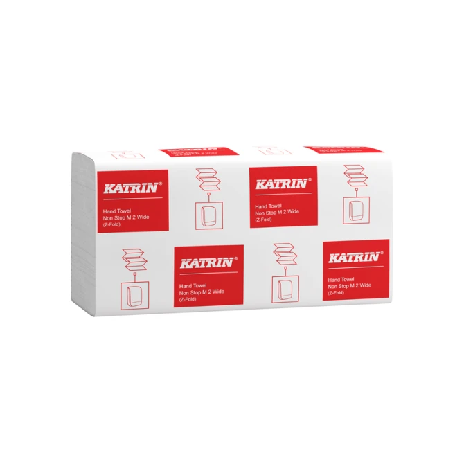 Handdoek Katrin z-vouw 2-laags 240x240mm 25x160 vel wit 61570