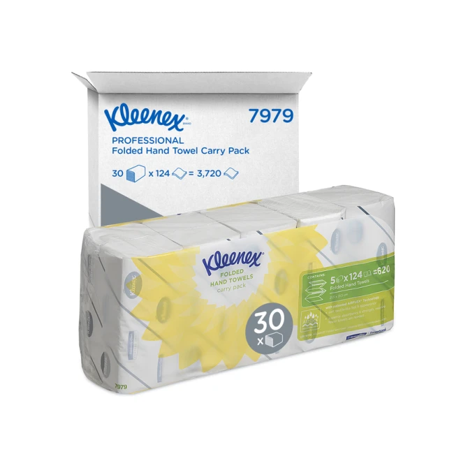 Handdoek Kleenex Ultra i-vouw 2-laags 215x315mm 5x124stuks 7979