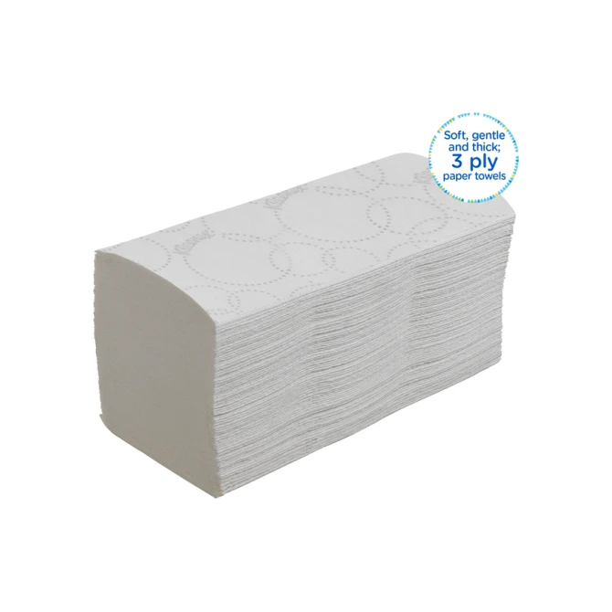 Handdoek Kleenex Ultra i-vouw 3-laags 215x318mm 15x96 vel wit 6710
