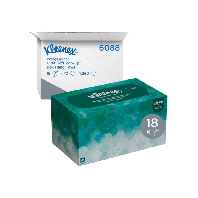 Handdoek Kleenex Ultra Pop-up Box 1-laags 226x254mm 70 vel wit 6088