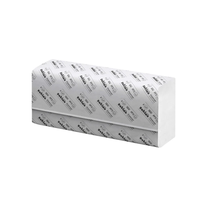 Handdoek Satino PT2 Comfort z-vouw 2-laags 206x240mm 25x150 vel wit 277330