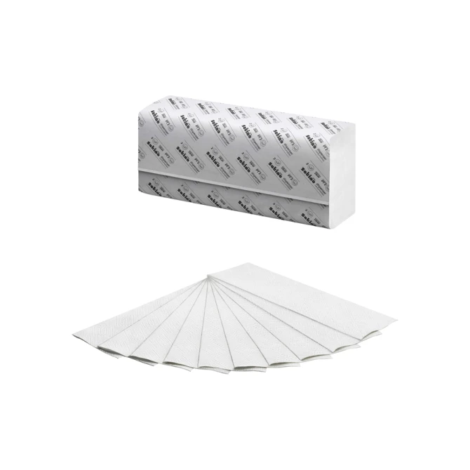 Handdoek Satino PT2 Comfort z-vouw 2-laags 206x240mm 25x150 vel wit 277330