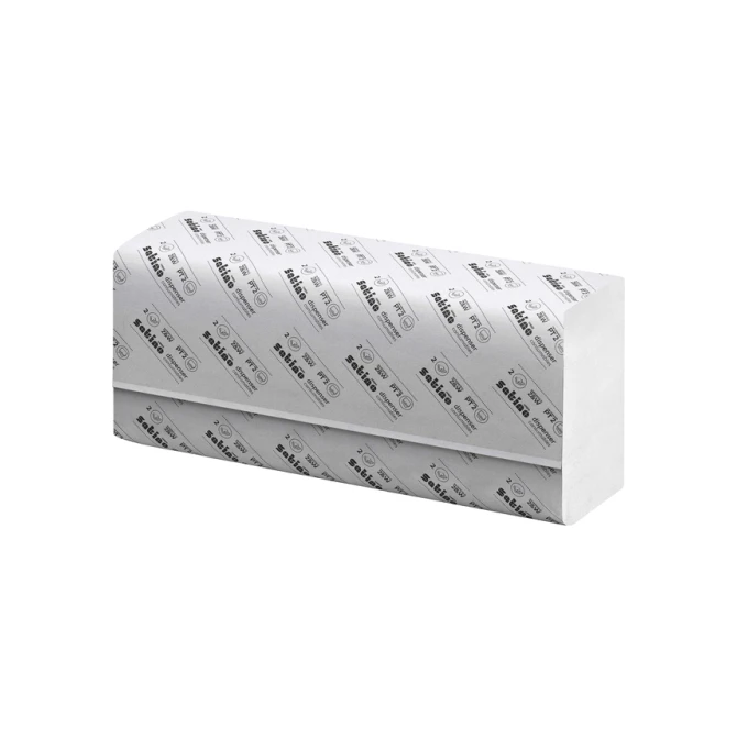 Handdoek Satino PT2 Prestige w-vouw 2-laags 206x320mm 25x120 vel wit 276600