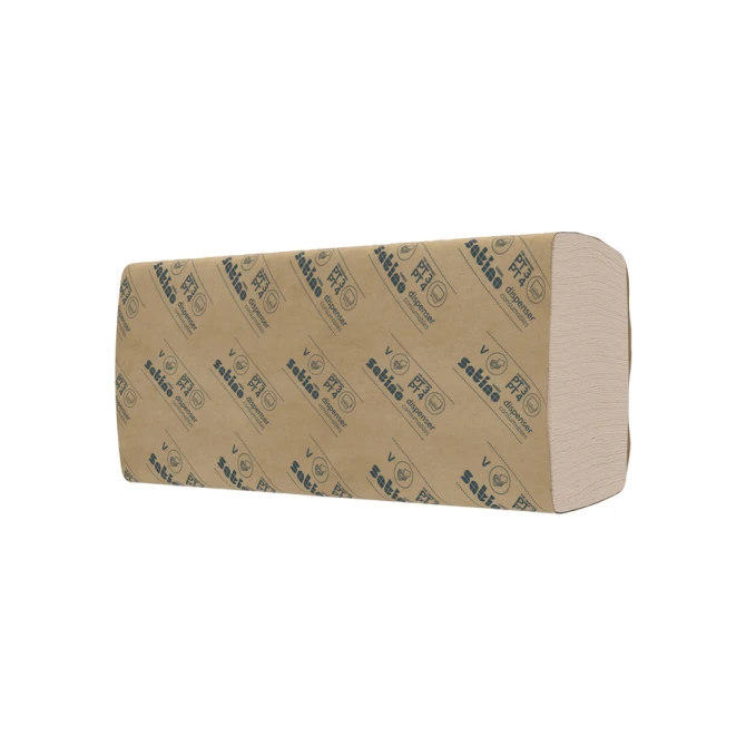 Handdoek Satino PT3 PureSoft v-vouw 2-laags 240x230mm 20x200 vel naturel 277540
