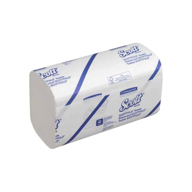 Handdoek Scott i-vouw 1-laags 200x315mm 25x175stuks wit 6633