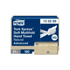 Handdoek Tork H2 Xpress Advanced multifold 2-laags 213x240mm 21x180 vel naturel 130299 Handdoek Tork H2 Xpress Advanced multifold 2-laags 213x240mm 21x180 vel naturel 130299