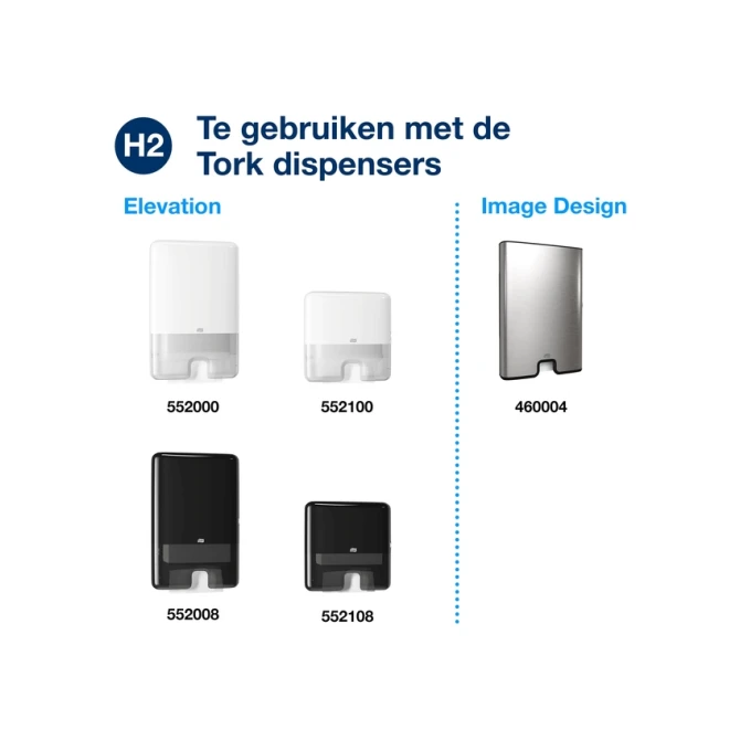 Handdoek Tork H2 Xpress compressed Premium multifold 2-laags 212x320mm 12x170 vel wit 100888