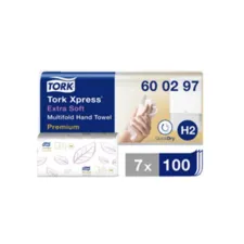 Handdoek Tork H2 Xpress Premium multifold 2-laags 212x340mm 7x100 vel wit 600297 Handdoek Tork H2 Xpress Premium multifold 2-laags 212x340mm 7x100 vel wit 600297
