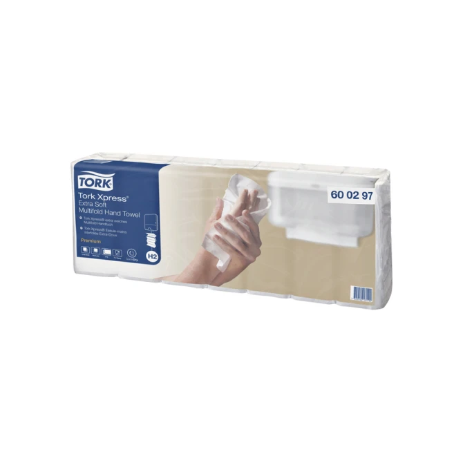 Handdoek Tork H2 Xpress Premium multifold 2-laags 212x340mm 7x100 vel wit 600297