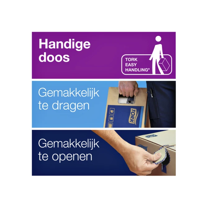 Handdoek Tork H3 Advanced singlefold 2-laags 248x230mm 15x250 vel wit 290163