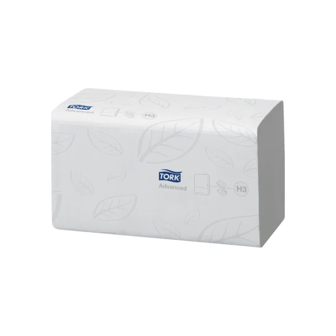 Handdoek Tork H3 Advanced singlefold 2-laags 248x230mm 15x250 vel wit 290163