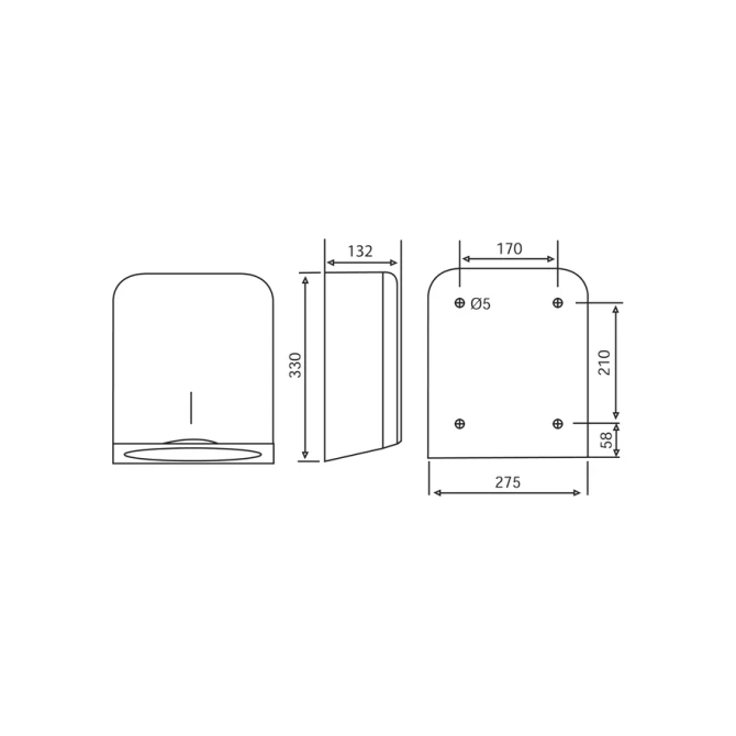 Handdoekdispenser Katrin medium wit 988113