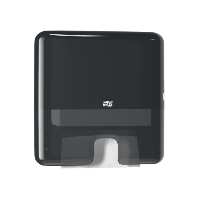 Handdoekdispenser Tork H2 Elevation Xpress klein zwart 552108