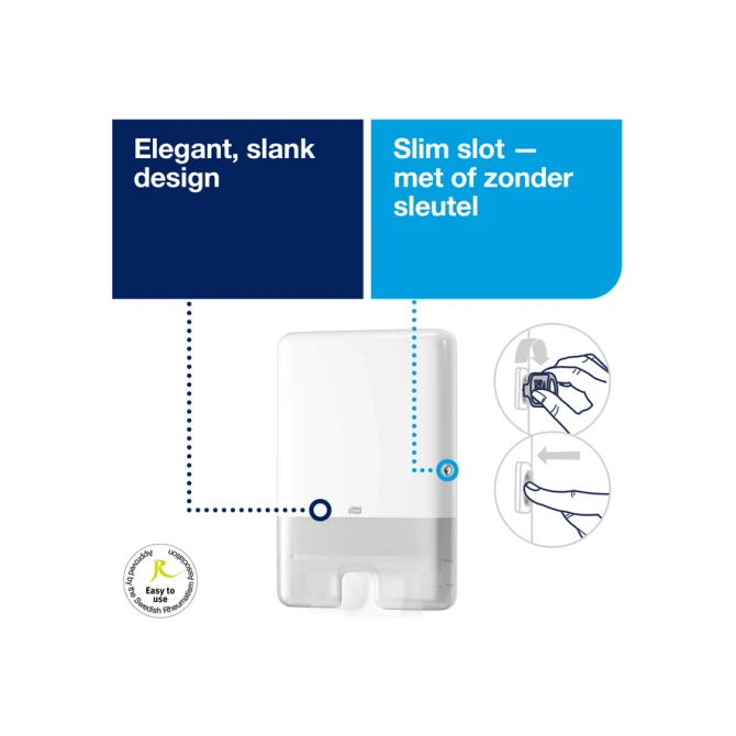 Handdoekdispenser Tork H2 Elevation Xpress wit 552000