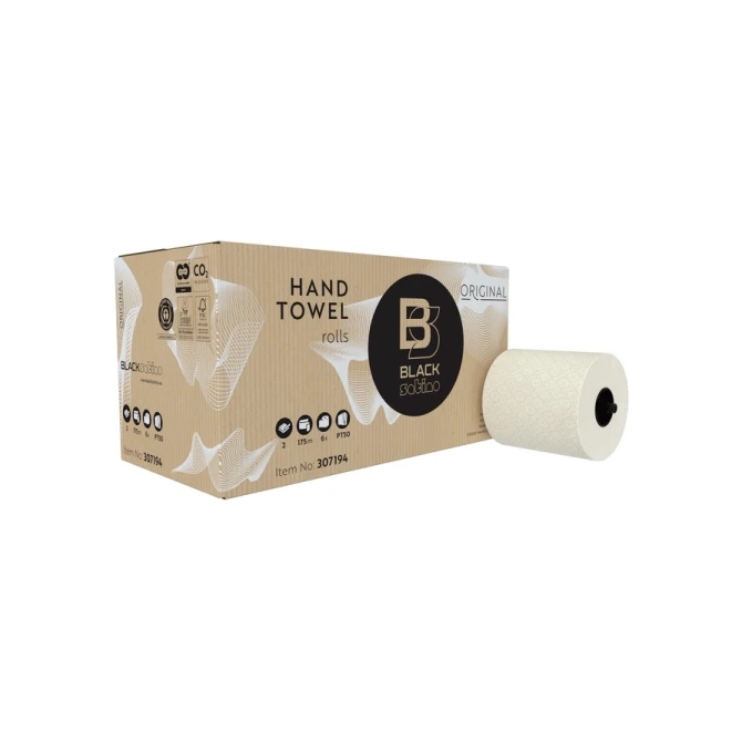 Handdoekrol BlackSatino PT50 Original 2-laags 175m wit 307194