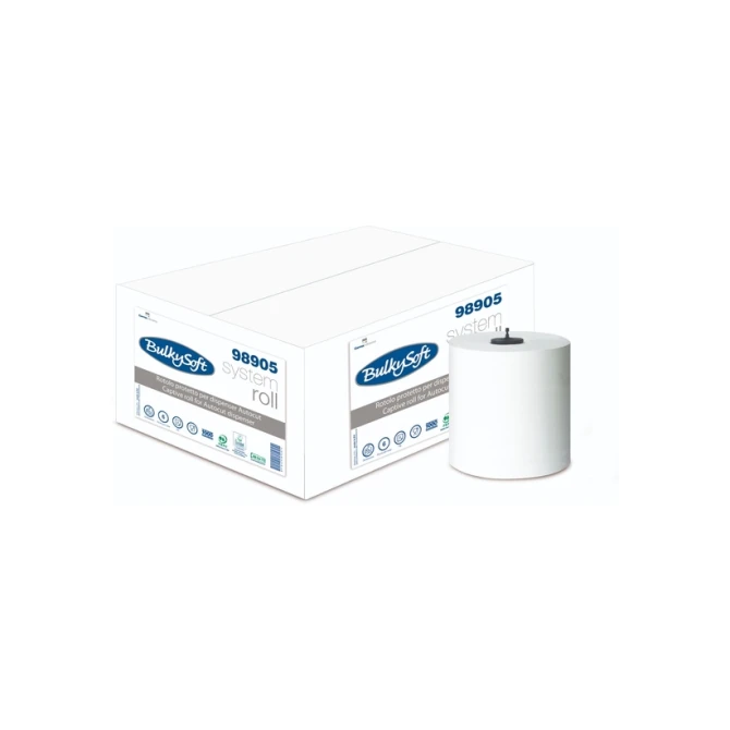 Handdoekrol BulkySoft H1 Matic 2-laags 200m wit 98905