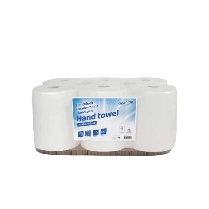 Handdoekrol Cleaninq Matic 2-laags 150m wit