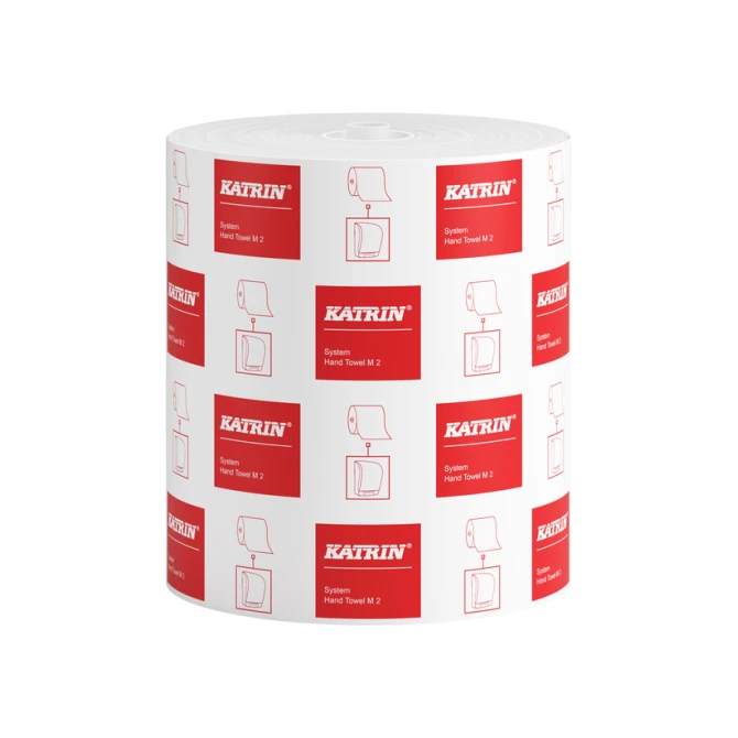 Handdoekrol Katrin systeemrol medium 2-laags 160m wit 460102