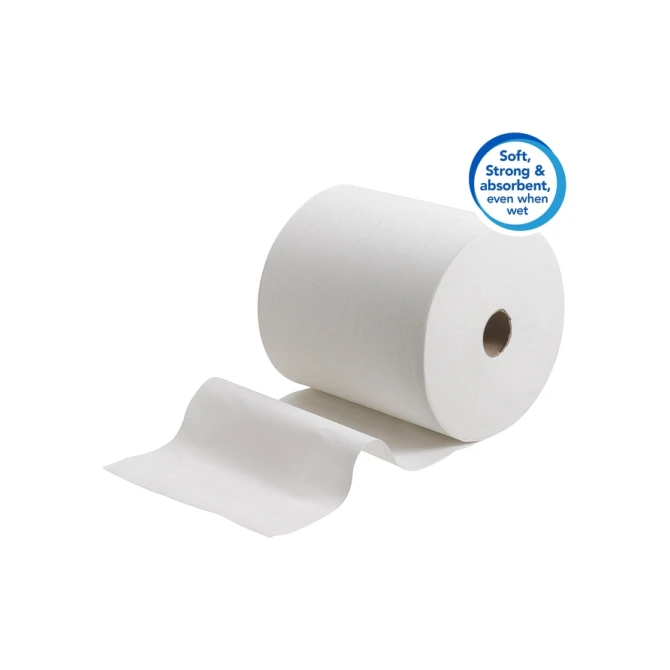 Handdoekrol Scott 1-laags 304m wit 6667