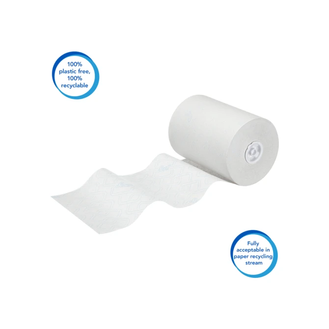 Handdoekrol Scott Control Slimroll 1-laags 165m wit 6623