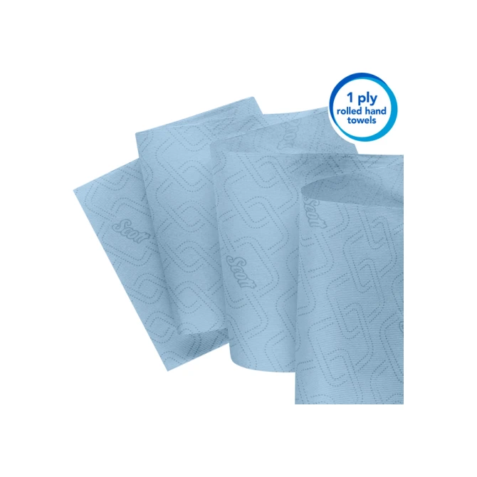 Handdoekrol Scott Essential 1-laags 350m blauw 6692