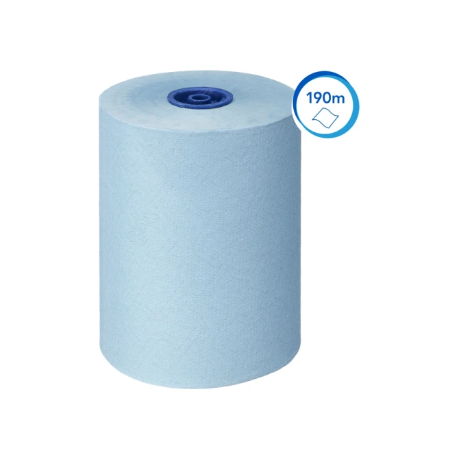Handdoekrol Scott Essential Slimroll 1-laags 190m blauw 6696
