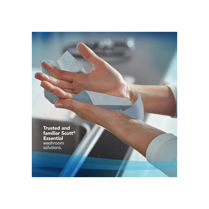 Handdoekrol Scott Essential Slimroll 1-laags 190m blauw 6696