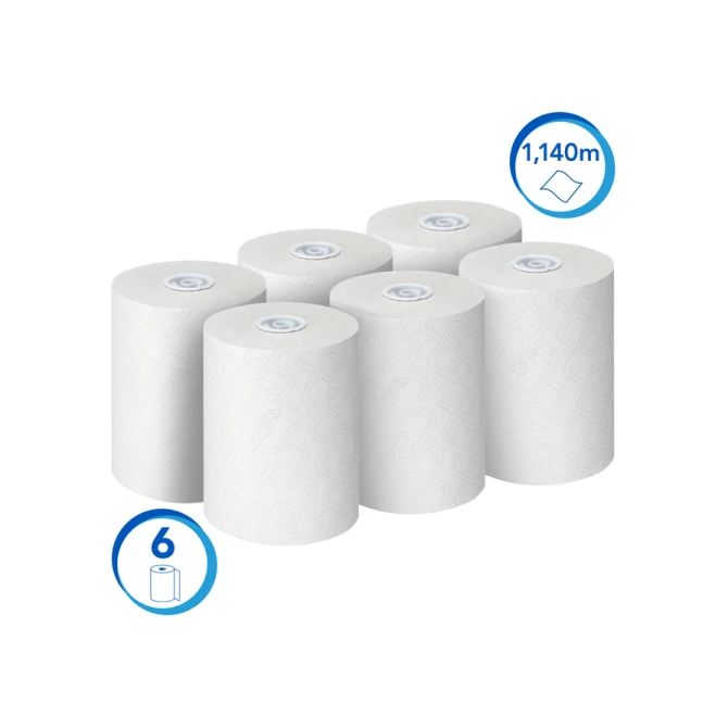 Handdoekrol Scott Essential Slimroll 1-laags 190m wit 6695