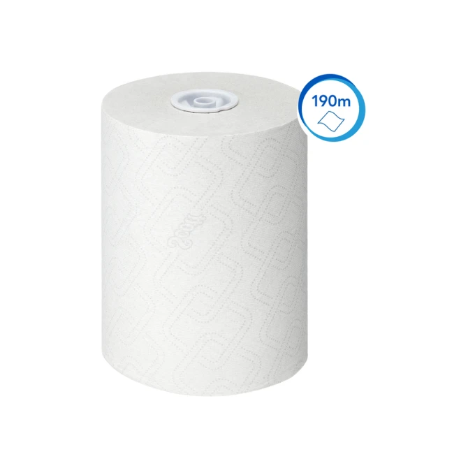 Handdoekrol Scott Essential Slimroll 1-laags 190m wit 6695