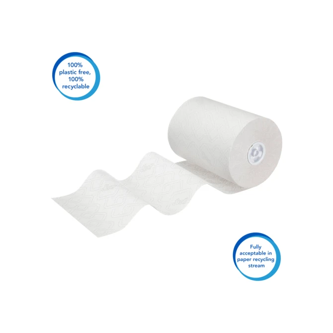 Handdoekrol Scott Essential Slimroll 1-laags 190m wit 6695
