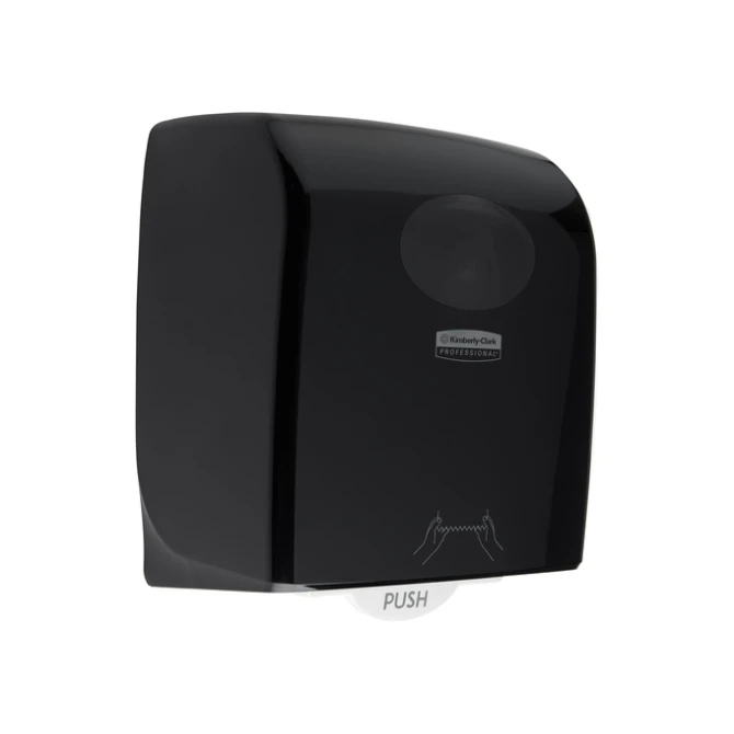 Handdoekroldispenser Aquarius zwart 7376