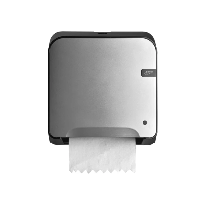 Handdoekroldispenser Quartzline Q14 Matic XL klein zilver 441199