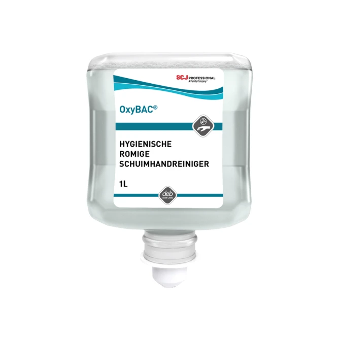 Handreiniger SCJ Oxy Bac Foam Wash antibacteriëel parfumvrij 1000ml
