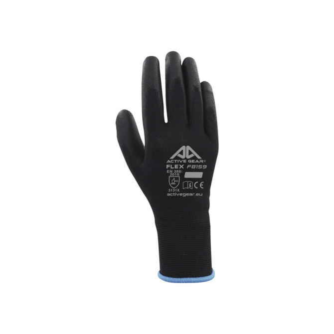 Handschoen ActiveGear grip PU-flex zwart medium
