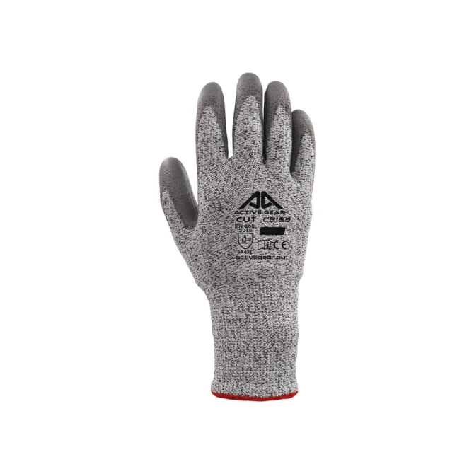Handschoen ActiveGear snijbestendig grijs 9/L