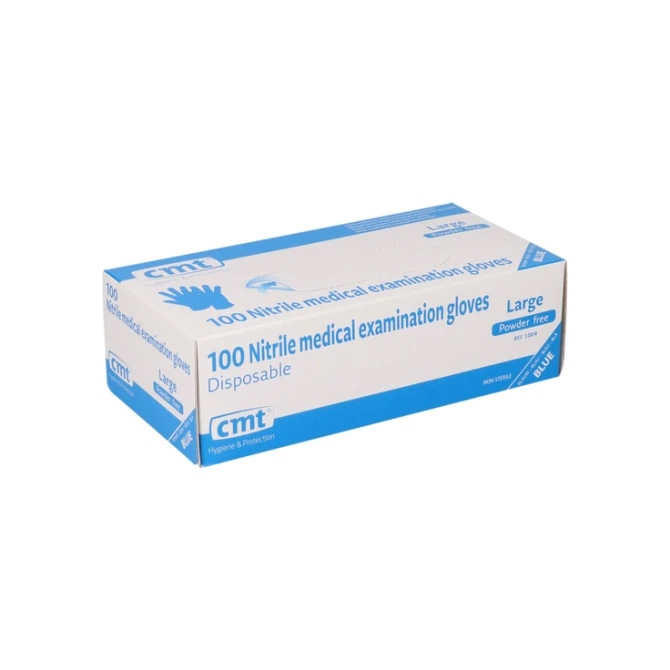 Handschoen CMT L nitril blauw 100 stuks