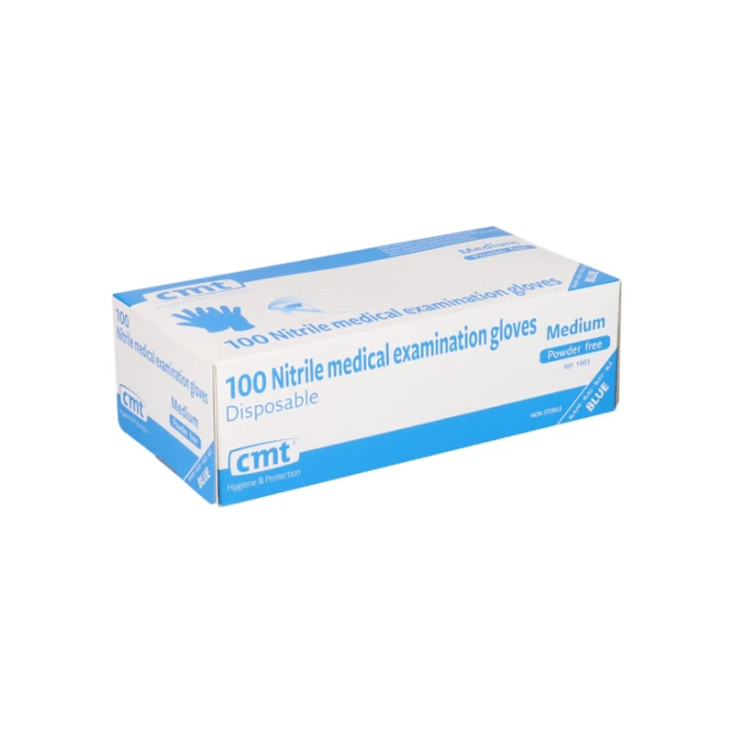 Handschoen CMT M nitril blauw 100 stuks