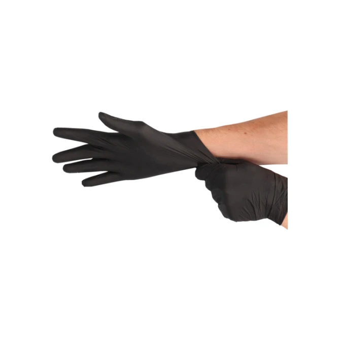 Handschoen CMT M soft nitril zwart 100 stuks