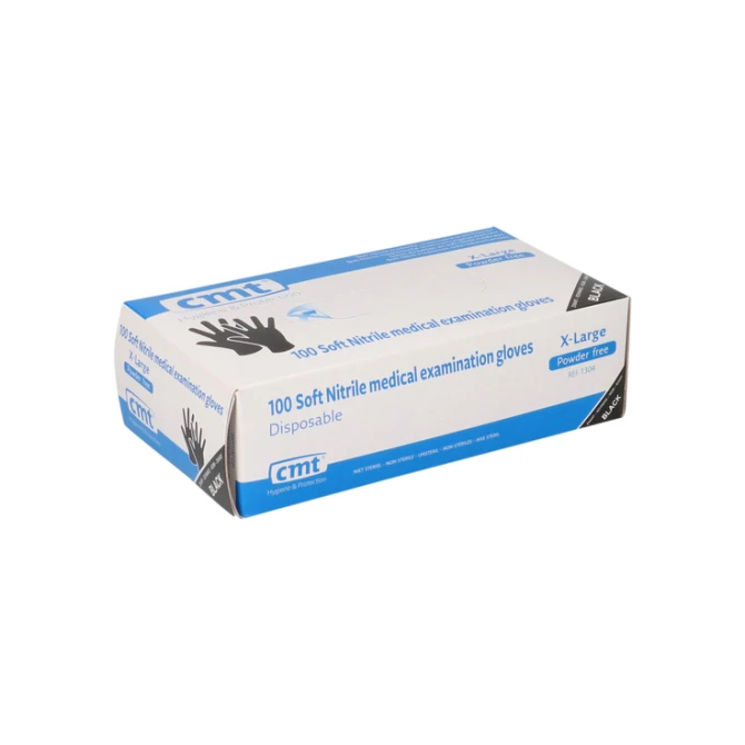 Handschoen CMT XL soft nitril zwart 100 stuks