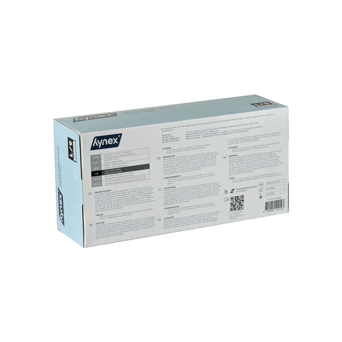 Handschoen Hynex latex L wit 5g 100 stuks