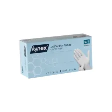 Handschoen Hynex latex S wit 5gr 100 stuks Handschoen Hynex latex S wit 5gr 100 stuks