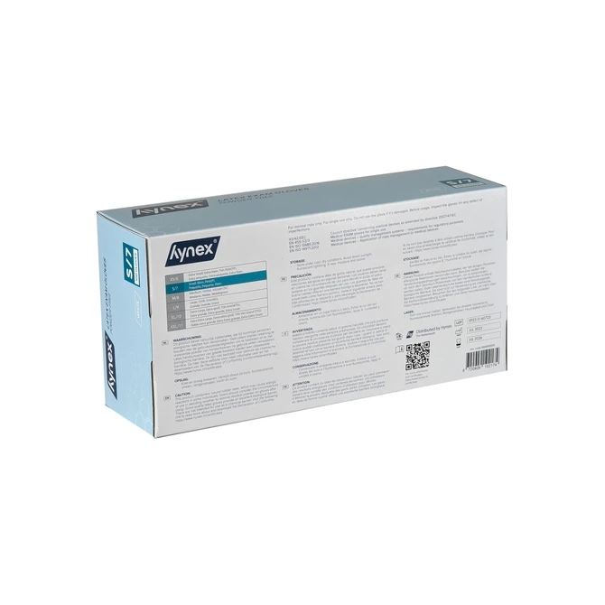 Handschoen Hynex latex S wit 5gr 100 stuks