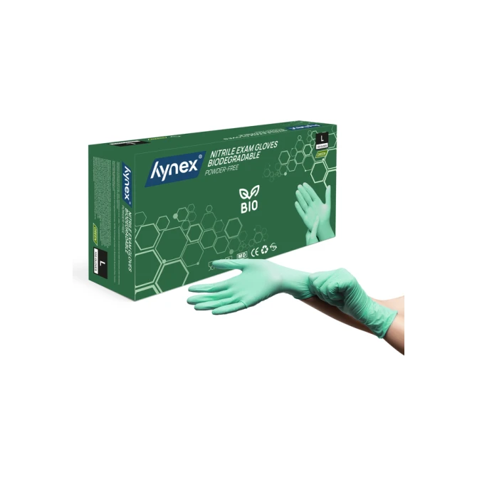 Handschoen Hynex nitril Bio L groen 3.5gr 100 stuks