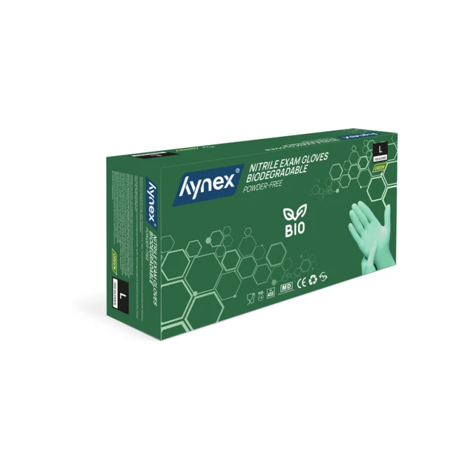 Handschoen Hynex nitril Bio L groen 3.5gr 100 stuks