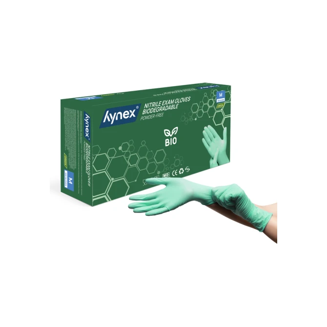 Handschoen Hynex nitril Bio M groen 3.5gr100 stuks