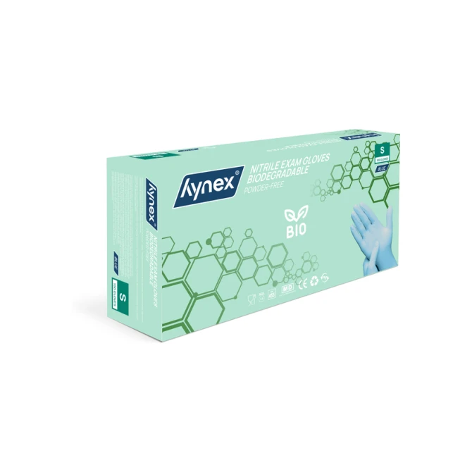 Handschoen Hynex nitril Bio S blauw 3.5gr 100 stuks