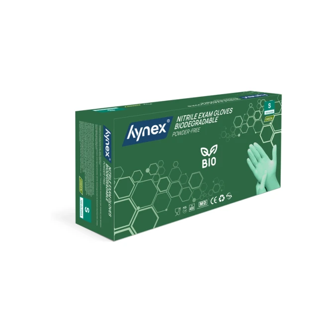 Handschoen Hynex nitril Bio S groen 3.5gr 100 stuks