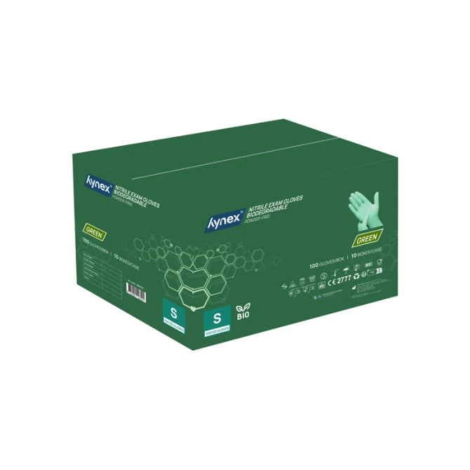 Handschoen Hynex nitril Bio S groen 3.5gr 100 stuks