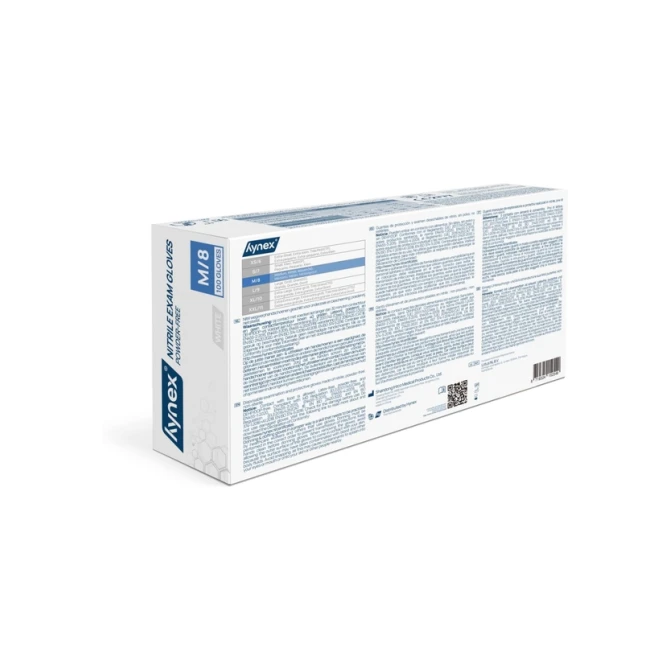 Handschoen Hynex nitril M wit 3.5g 100 stuks
